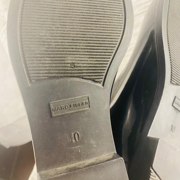 Marc Fisher Rainy2 Black Rubber Chelsea Boots Size 10 - Picture 7 of 9